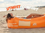 WEKAPO Inflatable Sun Lounger, Air Sofa, Hammock, Portable, Waterproof and Leak-Proof, Ideal for Backyard, Beach, Travel, Camping, Picnics and Music Festivals
