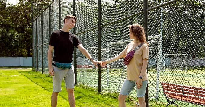 WATERFLY Fanny Pack for Women Men Water Resistant Small Waist Pouch Slim Belt Bag with 4 Pockets Lightweight Crossbody Chest Bag Fit All Phones, 11.02 x 2.1 x 4.3 inch