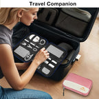 MATEIN Travel Cable Organizer Pouch, Scratch Resistant Portable Charger Case for Electronic Accessories, Travel Tech Bag for Cable, Guitar Picks, Cord Organizer Bag for Work & Office, 2 Pack