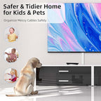 Delamu Cord Hider for Wall Mounted TV, 113.6in Paintable Cable Cover System, Self-Adhesive Cable Management Raceway Kit Hides 2-3 Wires, Baseboard Wire Hider Easy Installation, W 0.95 H 0.55in, White