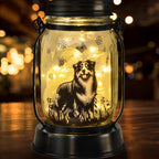 Border Collie Gifts for Women/Men Border Collie Solar Lanterns Dog Mom Birthday, Dog Lovers Lantern, Pet loss Pet Memorial Lights, Solar Garden Decoration Outside for Yard, Patio,Backyard,Porch
