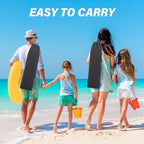 Homcosan Portable Low Folding Beach Chair - Lightweight Camping Chair for Adults with Cup Holder & Storage Pocket, Carry Bag Included (Black & Gray)