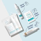 Travel Essentials | Hygiene Kit | Travel Toiletry Kit | Travel Size | Lotion Hand Sanitizer Sandalwood Scent | Surface Wipes | Individual Travel Wipes | Surface Cleaner | Made with Essential Oils