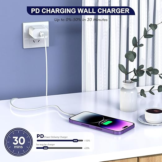 Fast Apple iPhone Charger,2Pack Apple Charge Cable iPhone Charger Fast Charging 6Foot Phone Charging USB C Charge Adapter 6FT Type C to Lightning Cable for iPhone 14/13/12/11 Pro Max/XR/XS/SE2022/iPad