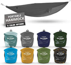 KAMMOK: Roo Single Hammock | Made from Strong & 100% Recycled Water Resistant Ripstop Fabric | Comfortable, Packable, Lightweight (Lifetime Adventure Grade Warranty), Granite Gray