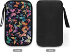 Colorful Butterfly Print Electronic Organizer Pouch Bag, Travel Cable Organizer Bag Multifunctional Case for Cable, Cord, Charger, Hard Drive, Earphone