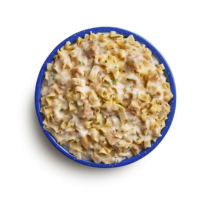 Mountain House Fettuccine Alfredo with Chicken FreezeDried Food for Camping, 9 Servings, 30Year ShelfLife