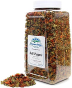Harmony House Dried Mixed Bell Peppers, Diced – Dehydrated Vegetables for Cooking, Camping, Emergency Supply and More