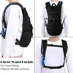 SUNRISING Tactical Molle Hydration Backpack with 3L Water Bladder - Lightweight Military Water Backpack for Hiking, Running, Cycling