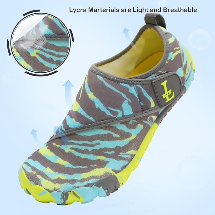 L-RUN Barefoot Water Shoes Women Mens Aqua Sock Athletic Hiking Water Sports Shoes for Swim Beach Pool Sand Diving Walking