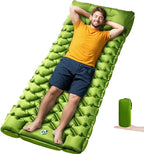 Camping Sleeping Pad, Ultralight Camping Mat with Pillow Built-in Foot Pump, Inflatable Sleeping Pads Compact for Travel, Camping Backpacking Hiking Tent Car Camp Gear