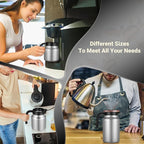 27Oz Thermal Coffee Carafes For Keeping Hot/Cold, Stainless Steel Coffee Carafe, Dustproof Insulated Water Carafe for Party/Home,Silver