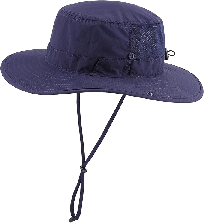 Connectyle Men's Sun Hat UPF 50+ Wide Brim Bucket Hats for Fishing Hiking Gardening Adjustable Boonie Hat Outdoor Safari Hats