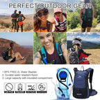 15L Insulated Hydration Backpack Pack with 2L Water Bladder Lightweight Hiking Backpack Bag for Women Men Daypack for Hiking Running Festival Camping Biking