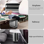 16 Inch Carry On Luggage with 2 Compartments for 14” & 15” Laptop, 16.14*8*17.12” Rolling Briefcase, Lightweight Hardshell ABS+PC Suitcase with Spinner Silent Wheels, for Business Trip, Dark Gray