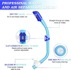 Snorkeling Gear for Kids Ages 5-15, 4 in 1 Mask Fins Snorkel Set with HD Tempered Glass Panoramic View Anti-Fog Mask, Dry Top Snorkel, Adjustable Trek Fins, and Mesh Bag, Kids Snorkel Set for Youth