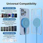 MagSafe Charger 2 Pack 15W Magnetic Wireless Charger Fast Charging Pad Compatible with iPhone 17/16/15/14/13/12 Series & AirPods 3/2/Pro Magnetic MagSafe Charging Pad with Dual Ports-Blue