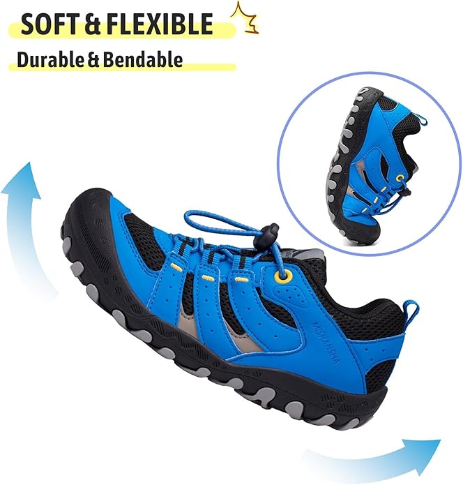 Mishansha Kids Hiking Boots Toddler Girls Boys Hiking Shoes Water-Resistant Anti-Collision Non-Slip Athletic Outdoor Trekking Boots