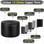 12oz Insulated Vacuum Food Jar with Buckle Lid Wide Mouth Soup Thermo for Hot Food Kids Leakproof Stainless Steel Lunch Container- Black- 1Pack