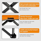 Northroad Outdoor Camping Chair Set of 3,Folding Padded Camp Chair w/1 Sofa,2 Single Chairs,Collapsible Conversation Set for Family Patio, Beach(Orange)