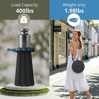 Upgraded Thickened Collapsible Stool, Portable Folding Stool Chair Lightweight But Sturdy Foldable Camping Stool, Retractable Telescopic Seat for Picnics Fishing Hiking BBQ (2, Black)