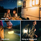 LED Camping Lantern, 8000mAh Rechargeable Camping Tent Light with 4 Light Modes, 6 Brightness Adjustable Tent Lamp, Waterproof Emergency Hanging Lantern for Hurricane, Power Outages, Home, Hiking