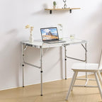 Folding Camping Table, 36''L x24''W Camp Aluminum Table with Adjustable Height Legs, Indoor Outdoor Lightweight Portable Folding Dining Table for Camp Picnic Beach BBQ Cooking 3Ft（2 Heights 15"/28"）