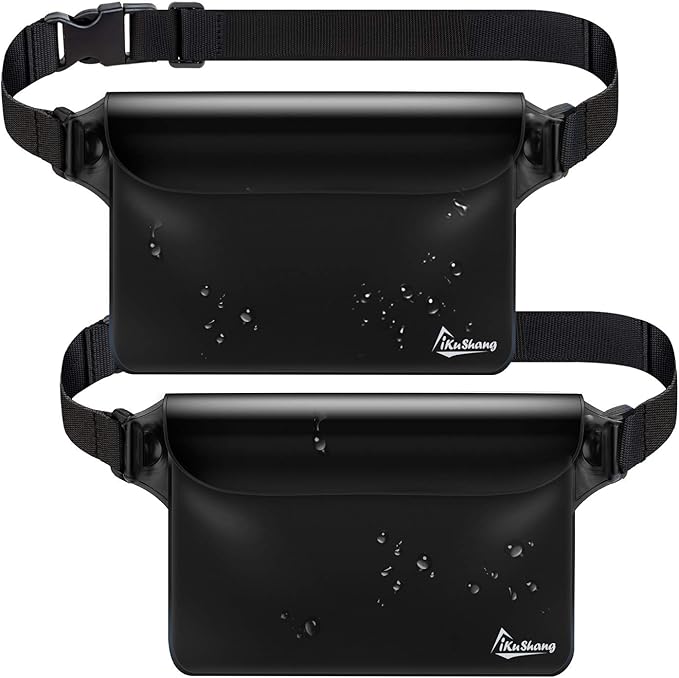 Waterproof Fanny Pack, Waterproof Pouch for Phone Passport Wallet Holder, Floating Dry Bags for Travel Beach Swimming Kayaking Boating Pool Diving Accessories