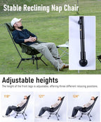 iClimb Ultralight Compact Camping Folding Beach Chair with Anti-Sinking Large Feet (Green - Triangular Frame High Back - 2PC)