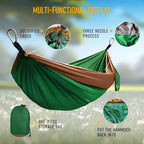 Camping Hammock Lightweight, Portable Hammocks with Tree Straps, Travel Swing Nylon Camp Hammocks for Adult Kids, Outdoor Essentials for Hiking Beach Backpacking