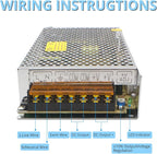 MK-SMPS-S120-24 MAKERELE DC 120W Power Supply Switching Converter, AC 110V-220V to DC 24V Transformer Driver Adapter, Universal Regulated Switching 5A for Strip 3D Printer CCTV Camera Motor Pump