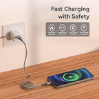 Henrety USB C Charger Cable [2 Pack/4ft], Fast Charging Type C Cable, Nylon Braided USB A to USB C Cable for iPhone 15/15 Pro, MacBook, iPad, Galaxy, and Other Type-C Devices.