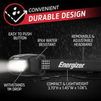 Energizer Universal Plus LED Headlamp, Lightweight Bright Headlamp for Outdoors, Camping and Emergency Light for Adults and Kids, Includes Batteries, Pack of 2