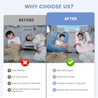 Car Pillow for Kids, Professional Kids Car Pillow for Sleeping Inflatable Carseat Travel - Safe, Reliable - Travel Pillows for Kid Adult Car Seats Blue