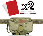 Ifak Pouch-Rapid Deployment Tactical MOLLE Trauma Kit Pouches, Quick Release Tear-Off Medical First Aid Kit Organiser with Red Immediate Identify for Emergency Surviva Activities.