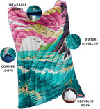 Camping Blanket,Lightweight Puffy Printed Camping Blanket Packable Outdoor Blanket for Camping,Traveling, Stadium, Hiking, Picnics