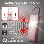 Rechargeable Personal Alarms for Women - Birthday Valentine's Day Gifts for Women, Stocking Stuffers for Teen Girl, Daughter, Safety Keychain Flashlight, Siren Alarm, Travel College Essentials (Pink)
