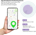 Aircawin Mini GPS Tracker, Key Item Finder Locator,No Monthly Fee App for iOS/Android 2023 Latest,Portable Anti-Lost Bluetooth Tag Item Tracker for Luggages/Kids/Pets/Phone/Wallet/Bag-2Pcs-Pink+Purple