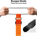 BILIONE Add a Bag Luggage Straps 4 Pack, Adjustable Bungee Elastic Belt to Connect Two Suitcases, Secure Carry On & Travel Essentials (Rainbow)