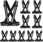 Reflective Vest Running Gear, 2Pack High Visible Safety VES for Cycling Jogging Running Walking, Adjustable for Men Women Kids