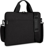 14-15 Inch Laptop Shoulder Messenger Bag Carrying Case Briefcase Slim Protective Computer Sleeve with Handle Strap Pocket for MacBook Acer ASUS HP Surface Dell Chromebook, Black
