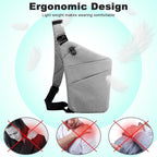 Anti Theft Travel Bag, One Shoulder Large Capacity Cross-body Bag Chest Fashion Lightweight Sling Bags for Travel Sports
