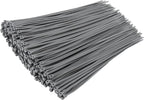 XINGO 1000 PCS Silver Zip Ties 12 Inch, 60 LBS Tensile Strength, Self-Locking Nylon Plastic Nylon PA66 Wire Ties for Indoor and Outdoor Use