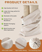 4 Pcs Shoe Bags for Travel, 21.2"x13.3" Large Boot Bags for Cowboy Boots, Washable Velvet Dust Bag with Drawstring for Dress Shoes, Handbags and Clothing, Suitable for Travel and Home Storage