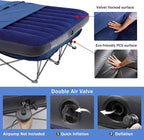 KAMPKEEPER Camping Cot,Camping Cots for Adults,Folding Camping Cot with Inflatable Air Mattress and Carry Bag,for Outdoor Travel Camp Beach Vacation (not Included The Airpump)
