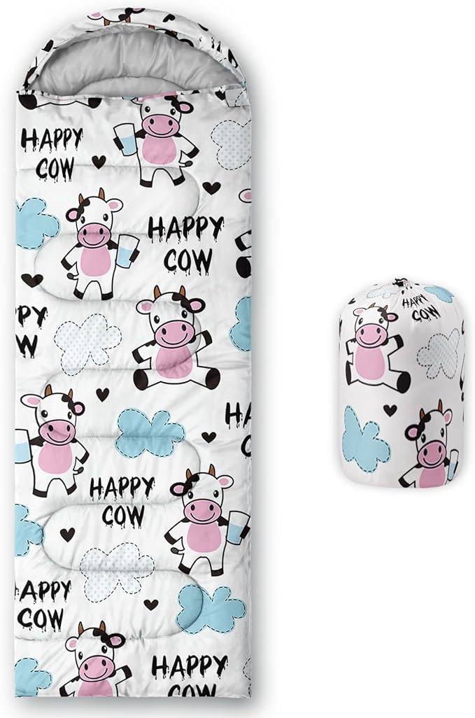 QOOMO Camping Sleeping Bags,3 Season Warm & Cool Weather,Lightweight,Waterproof Sleeping Bags for Adults & Kids,Traveling,and Outdoors,Camping Gear Equipment