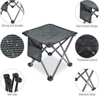 Camping Stool Portable, 13.7 Inch Folding Stool for Outdoor Gardening, Fishing, BBQ, Hiking with Carry Bag(400 LBS Capacity)