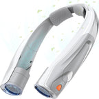 Hands-Free Portable Neck Fan - 6000mAh High Capacity Battery, USB Dual Port Fast Charging, Ultra-Quiet 6 Speeds Cooling Air, 360° Airflow for Outdoor, Indoor, Office, Travel - Gray