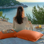 Small Gel Memory Foam Camping Pillow Travel - Contoured Support -Compressible Pillow Ideal for Backpacking, Camping, Travel, Car, Airplane,Office Nap