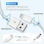 iPhone Charger 3Pack Apple MFi Certified Apple Charger 6FT, Lightning Cable 6FT Compatible with iPhone 14/13 /12 Mini Pro Max SE 11 Xs Max XR X 8 7 6 Plus 5S iPad Pro
